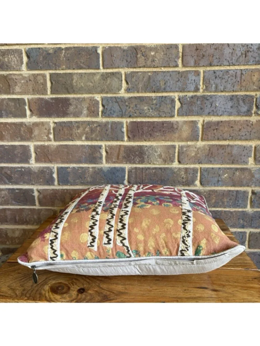 Pier 1 Imports Birch Tree Embroidered Multicolor Accent Throw Pillow 17 in